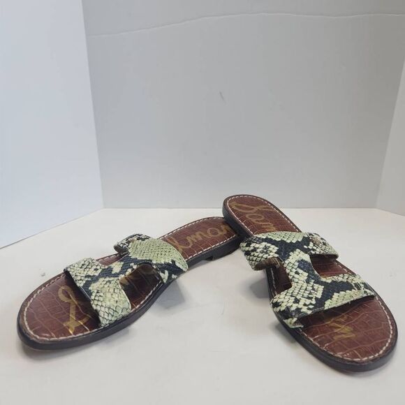 Sam Edelman Snake Print Slides Flats Womens Size 6.5 - Picture 1 of 9
